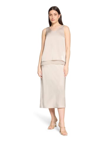 Betty Barclay Maxirock unifarben in Grau Beige