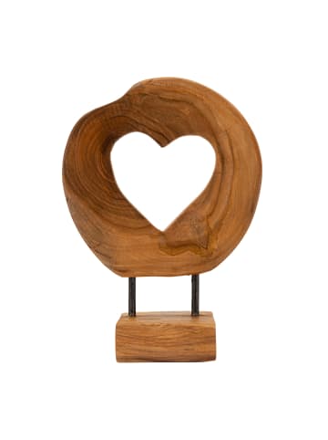 Mauro Ferretti Braune Holzskulptur, 20 x 10 x 28 cm