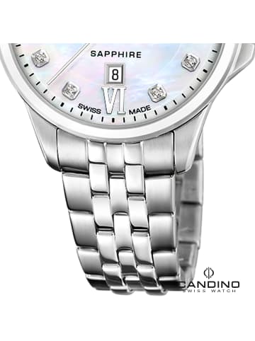 Candino Analog-Armbanduhr Candino Elegance silber mittel (ca. 34mm)