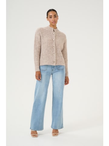 Kaffe Strickjacke KAane Loose fit in Major Brown Melange