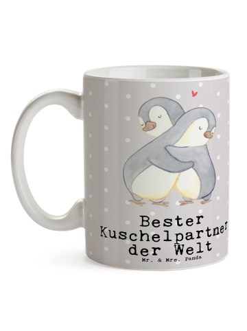 Mr. & Mrs. Panda Becher Pinguin Bester Kuschelpartner der Welt m... in Grau Pastell