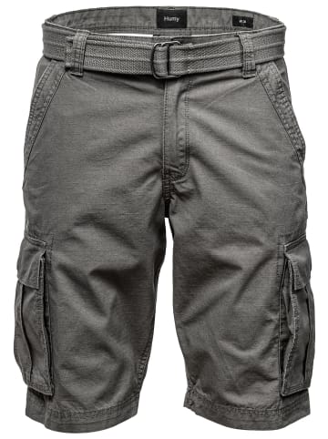 Humy Bermuda Chino Shorts mit Gürtel und Cargo Design A&S in Dunkelgrau