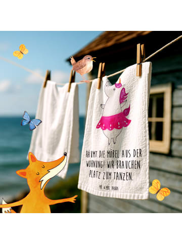 Mr. & Mrs. Panda handtuch gäste wc Einhorn Ballerina mit Spruch in Weiß