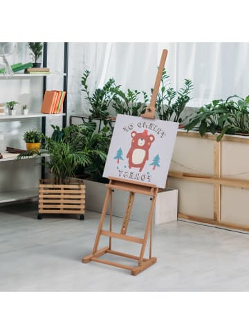 Vinsetto Staffelei-B53 x T50,5 x H171-230 cm-Natur