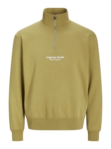 Jack & Jones Sweatshirt mit halbem Reißverschluss in Cedar