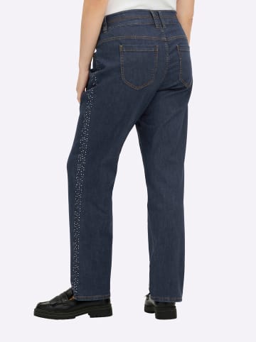 sheego Gerade Jeans in dark blue