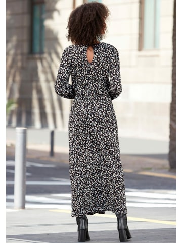 LASCANA Maxikleid in schwarz-bedruckt
