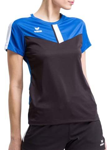 erima Damen Squad T-Shirt in new royal/schwarz/weiss
