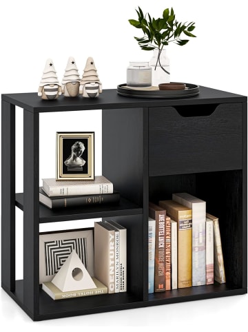 COSTWAY Bücherregal 60 x 30 x 53 cm in Schwarz
