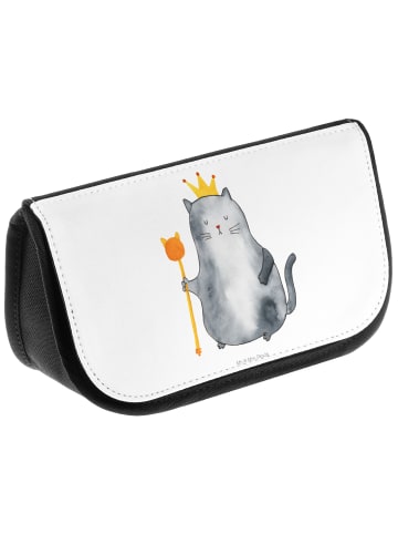 Mr. & Mrs. Panda Kulturtasche Katze König ohne Spruch in Weiß