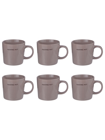 Butlers Tasse GOOD VIBES 6er-Set Hot in Grau