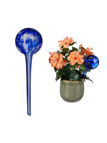 relaxdays 12x Bewässerungskugel in Blau