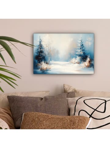 MuchoWow Leinwand Bilder Winterwald