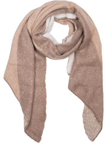 styleBREAKER Asymmetrischer Web Schal in Taupe-Braun-Beige