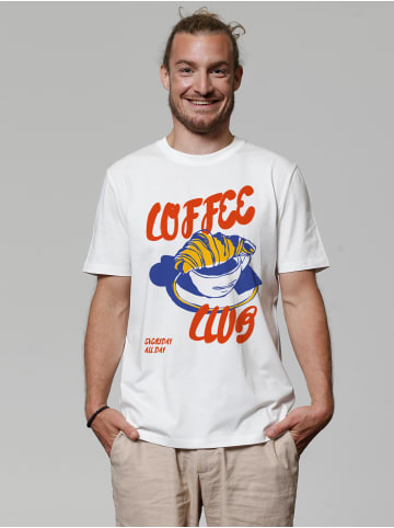 wat? Apparel T-Shirt Coffee club in Off White