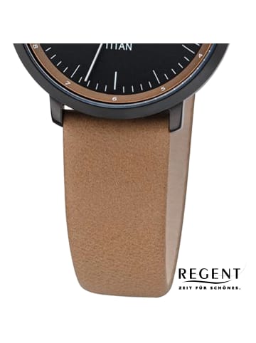 Regent Analog-Armbanduhr Regent Titan-Uhren hellbraun klein (ca. 30mm)