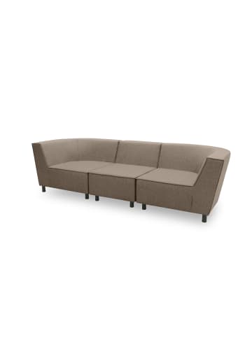 58 aufm Kessel GARTENLOUNGE Sofa 3-Sitzer Brandie 279x77x103 mit Outdoorbezug braun