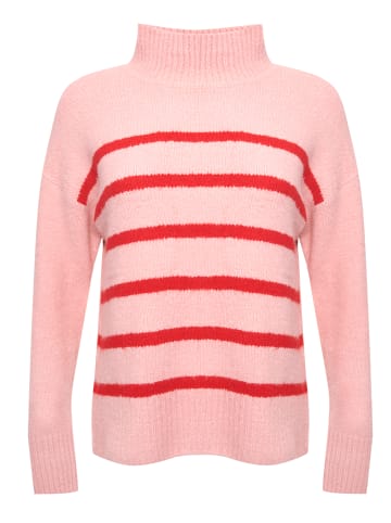 Threadbare Rollkragenpullover Lavender Knitted Striped Jumper in pink