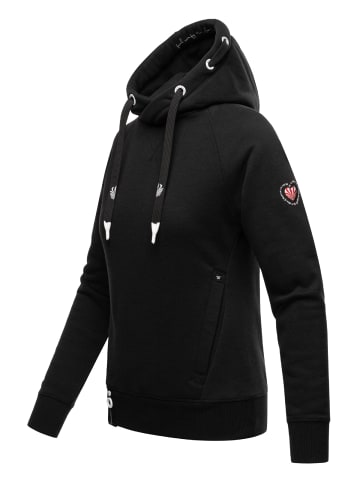 Navahoo Kapuzensweatshirt Liebesmäuschen in Black