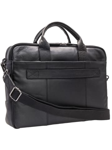 Strellson Hyde Park Charles Aktentasche Leder 39 cm Laptopfach in black