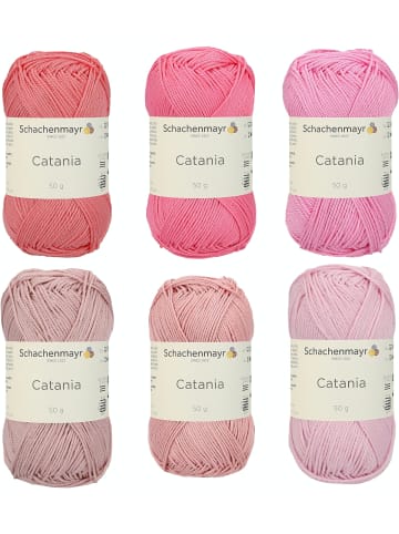 Schachenmayr since 1822 Handstrickgarne Catania, Set in Rosa Mix