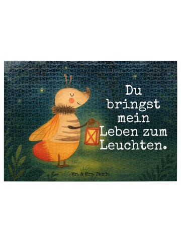 Mr. & Mrs. Panda Puzzle Glühwürmchen Design mit Spruch in Weiß