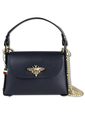 Florence Florence Umhängetasche Leder dunkelblau ca. 19cm