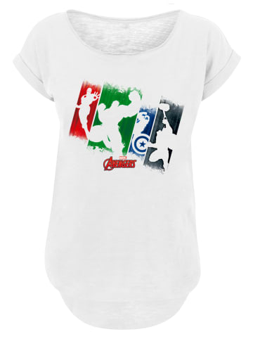 F4NT4STIC Long Cut T-Shirt Long Cut T-Shirt 'Marvel Avengers Team Punch Out' in weiß