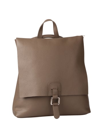 Toscanto Leder Cityrucksack Toscanto Rucksack taupe, grau ca. 33cm