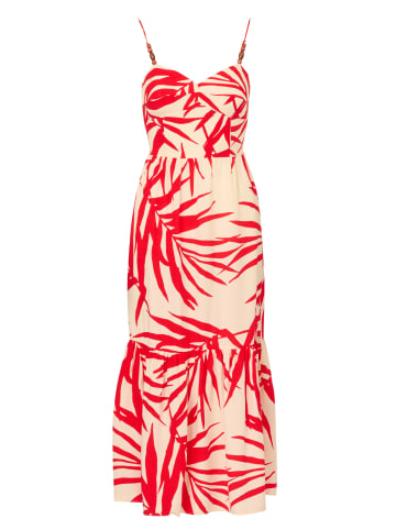 Adrianna Papell Midikleid Printed Midi Dress in Red/Ivory