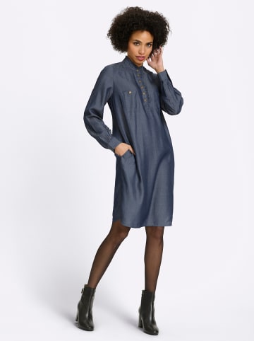 Heine Webkleid in dunkelblau