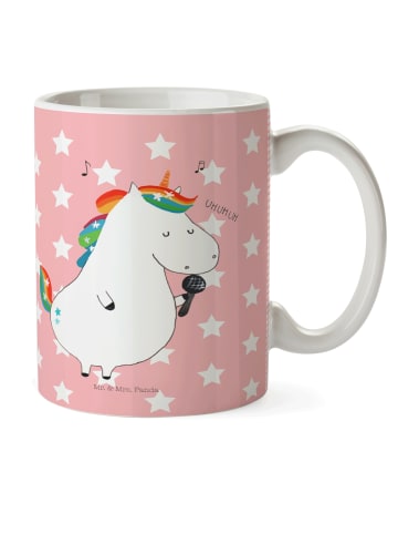 Mr. & Mrs. Panda Kindertasse Einhorn Sänger ohne Spruch in Rot Pastell