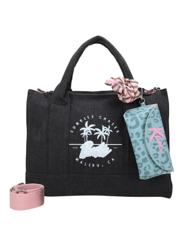 Fritzi aus Preußen Malibu Denim Limited Barbie Shopper Tasche 40 cm in blacky