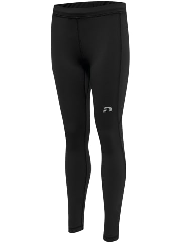 Newline Verstellbare Taille Leggings Reflektierend Logo Kids Core Kinder in BLACK