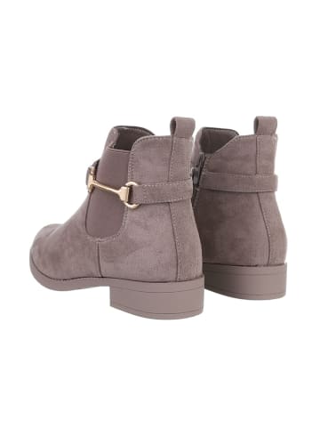 Ital-Design Stiefelette in Grau und Braun