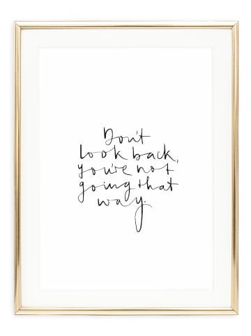 Tales by Jen Poster / Kunstdruck "Don't look back, you're not going that way" I Ohne Rahmen