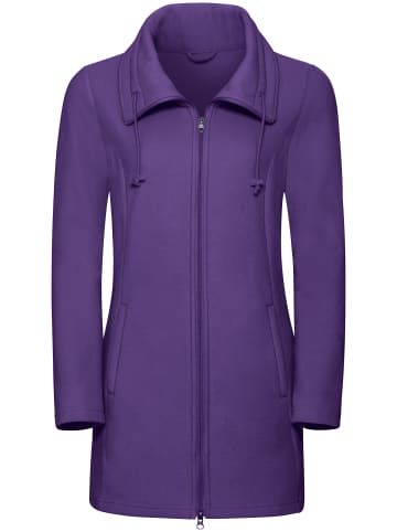 Sieh an! Long-Fleecejacke in lila
