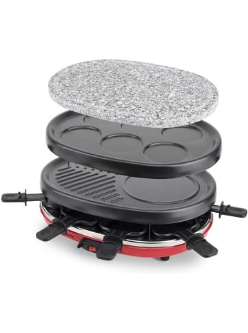 HKoenig RP-412 Raclette mit wechselbaren Pletten, heißer Stein