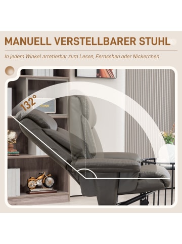 HOMCOM Liegesessel-81L x 95B x 107H cm-Grau