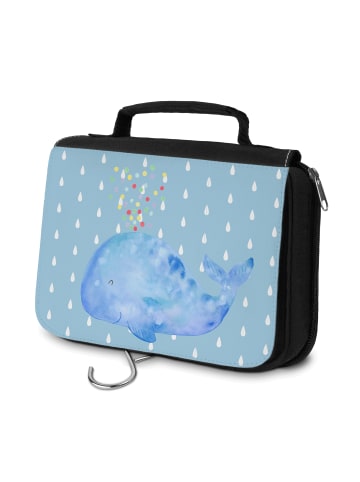 Mr. & Mrs. Panda Kosmetiktasche Wal Konfetti ohne Spruch in Blau Pastell