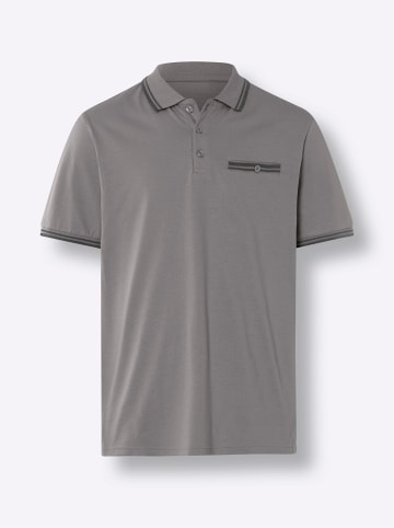 Sieh an! Kurzarm-Poloshirt in grau