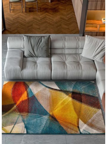 Atticgo Kurzflor-Teppich LEIRE in mehrfarbig