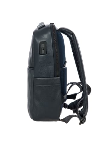 BRIC`s Torino Rucksack Leder 37 cm Laptopfach in navy