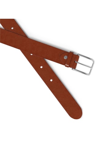 Kmisso Gürtel in Cognac Brown - Silber