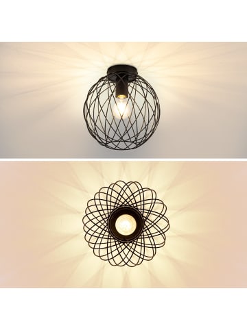 ZMH Deckenleuchte in Schwarz H 21.5cm