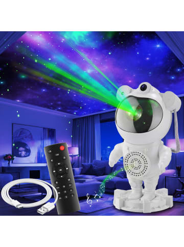 tectake LED-Sternenhimmel-Projektor Astronaut, inkl. Bluetooth