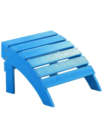 Beliani Fußhocker ADIRONDACK in Blau - (W) 50 x (H) 34 x (L) 43 cm