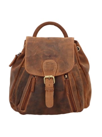 Greenburry Vintage City Rucksack Leder 25 cm braun