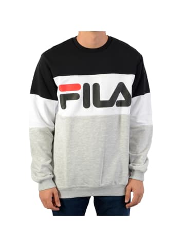 Fila Sweatshirt Men Straight Blocked Crew Schwarz