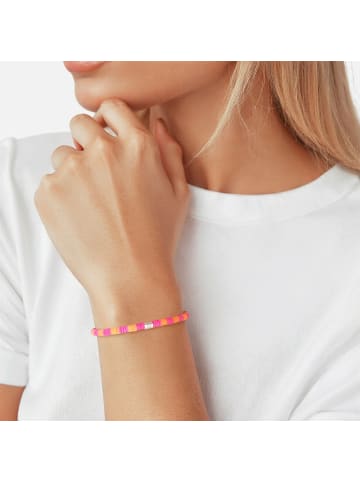 Glanzstücke München Armband aus Sterling Silber mit Heishi Perlen in silber